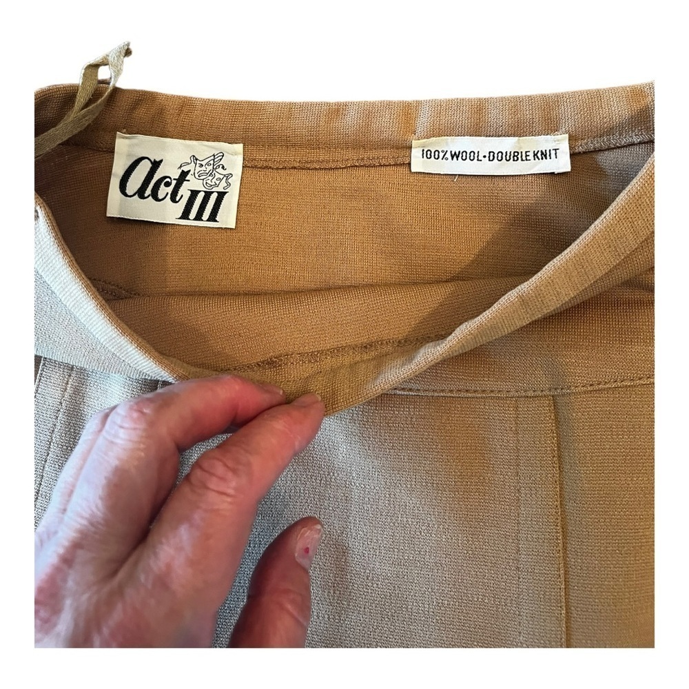 ACT III 100% double wool vintage 2 piece dress size 10 - Picture 6 of 12